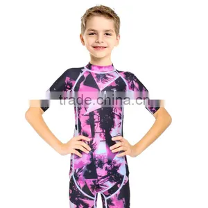 2016 Fashion Lycra Swimming Suit /kids Rash Guard /uv Protection Rash Guard C1607 thumbnail-4
