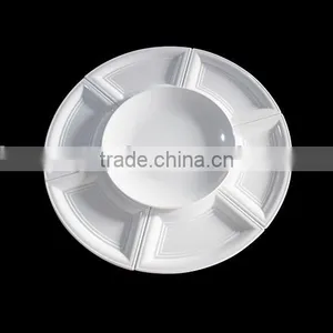 100% Mealmine A5 Top Food Grade Casual Unbreakable Cheap White Melamine Claytan Dinnerware Without BPA thumbnail-1