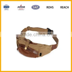 Personalized Brown Single Pocket Waist Bag Made Factory thumbnail-4