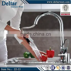 China Supplier Pull Out Kitchen Sink Mixer, Flexible Kitchen Faucet , Single Lever Pull Out Kitchen Faucet thumbnail-1