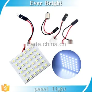 LED Dome Panel Lamp T10 + Festoon Adapters 1210 3528 36SMD Car Interior LED Panel Lights 12V DC thumbnail-5