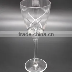 Wholesale Clear Goblet With Lines Of Different Colors thumbnail-3