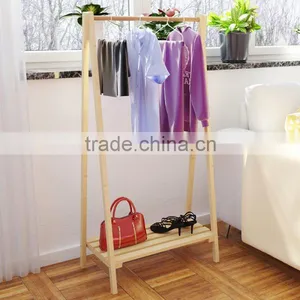 Metal Garment Rack Clothes Stand Portable Clothing Shoe Rack With Bottom Shelf thumbnail-2