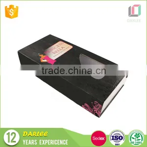 Factory Price Custom Logo Printed Hair Packaging Black Wig Box With Magnetic Closure thumbnail-2