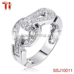 Aohua Sterling Silver Jewelry, 925 Silver Ring Diamond, Factory Direct Sale S925 Ring Jewelry for Wedding thumbnail-4
