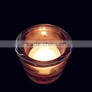 Cheap Clear Glass Candle Holder/straight Round Shaped Candle Wax Jar thumbnail-3