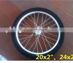 26*2.125 Inch PU Wheel 26'' Rubber Wheel for Carriage Wagon thumbnail-1