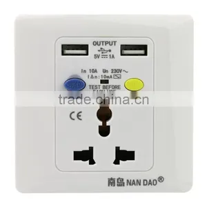 Earth Leakage Protection Wall Outlet Socket Multiple Usb Port Charger thumbnail-2