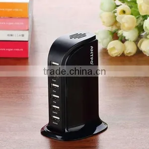 6Ports USB Power Adapter Wall Charger Portable Travel Charger thumbnail-2