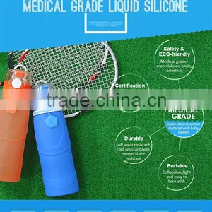 750ml Soft Sport Collapsible Silicone Water Bottles thumbnail-6