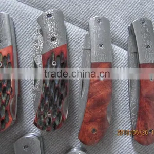 NEW in Stay in 2013 Quality Fashionable Small Size Handmade Damascus Folding Blade Knife thumbnail-6