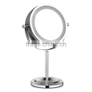 Double-sided Desktop Battery-operated Makeup Mirror With Led Light Led Cosmetic Mirror thumbnail-1