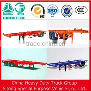 Liangshan 2/3-axle 20ft 40ft 45ft 53ft Skeleton Container Transport Chasis Semi Trailer For Sale thumbnail-4