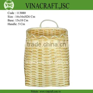 Hanging Bamboo Flower Basket thumbnail-1