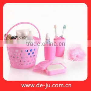 Round PP Basket Cleaning Red Bathroom Accessory thumbnail-1