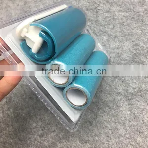 3 Pcs Folding Reusable Magic Hair Remover Sticky Roller Cloth Cleaning Lint Dust Brush With Double Blister Card Package thumbnail-5