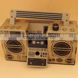 Creative DIY Foldable Loudspeaker Box Consist With Paper Materials, Funny Puzzle Loudspeaker, Classical Style LoudSpeaker Box thumbnail-5