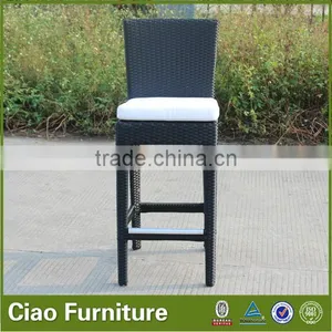 Plastic Rattan Bar Chair With Back thumbnail-1