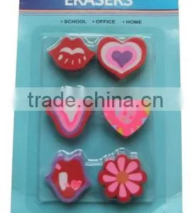 Promotional Different Design 6pcs Gift Staionery Eraser Set thumbnail-1