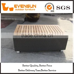 Evensun Classic Storage Wicker Box Wooden Cover thumbnail-1