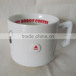 High Quality Porcelain Coffee Cup Mug Set "Angry Robot Coffee" thumbnail-3
