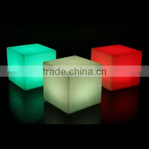 Durable Led Bar Stool, Waterproof Outdoor Stool With Rechargeable Led Light thumbnail-1