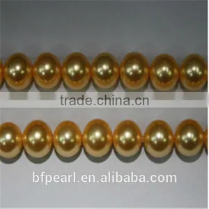 14mm South Sea Golden Shell Pearl Strands thumbnail-1