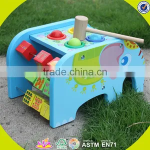 Wholesale Educational Wooden Pounding Toy Multi Function Wooden Pounding Toy With Abaucs and Blocks W12D029 thumbnail-6