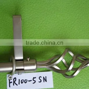 Satin Nickle Metal Curtain Rod With Popular Finals With Best Quality thumbnail-1