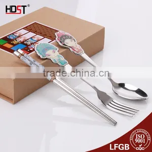 High Quality Promotional Giveaways Gifts Spoon ,fork and Chopsticks for Supermarket thumbnail-3