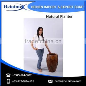 Acasia Wood and Fiber Glass Made Planters at Reasonable Price thumbnail-3