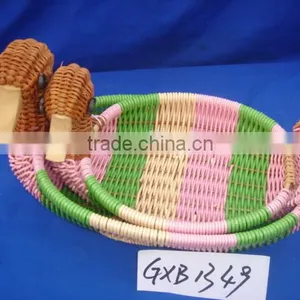 Plastic Rattan Storage Basket Animal Shape Basket Popular Design thumbnail-4