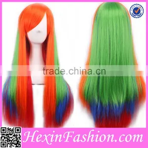 Wholesale Long Straight Wave Mixed Color Spiky Wig thumbnail-3