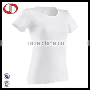 Simple Womens White Blank t Shirt From China thumbnail-1