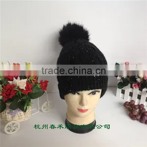 Colourful Jacquard Women and Lady Popular Knitted Winter Hat Factory thumbnail-3