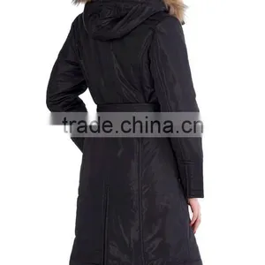 Women's Hooded Long Parka CoatPQ248 thumbnail-3
