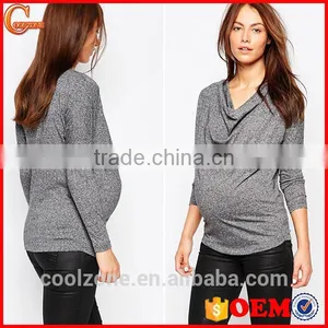 Latest Scoop Cowl Neck Longline Cut Women Tops Maternity Tops Wholesale thumbnail-1