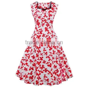 Walson 2017 Sleeveless Printed Summer Women Dresses thumbnail-5
