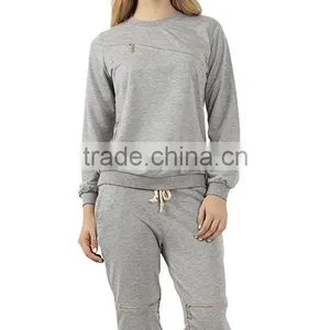 Sweatshirt Set Zipper Tracksuit Women Cheap Tracksuit Bodyfitted thumbnail-3