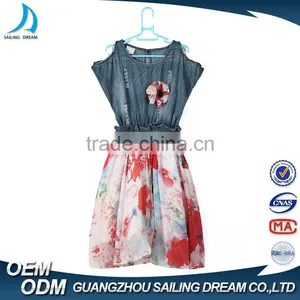 New Fashion Children Dress 2 Layer Flounced Strapless Decoration Flowers Latest Design Kids Fancy Dress Costumes thumbnail-1