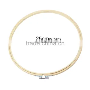 Wholesale Cross Stitch Supplies Circle Round Natural Bamboo Embroidery Hoops thumbnail-2