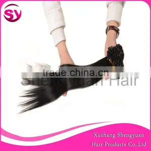 2015 Hot Selling Unprocessed Virgin Pre-bonded I-tip Hair Extension, Natural Black Straight Brazilian Remy Hair thumbnail-4