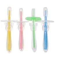 High Quality Baby Safety Silicone Baby Finger Toothbrush thumbnail-1