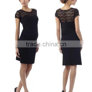 Lace Panel Evening Dresses for Pregnant Women thumbnail-1