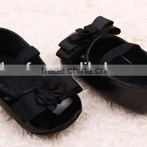 New Sweet Anti-slip Flat Flower Princess First Walkers PU Baby Newborn Shoes thumbnail-6