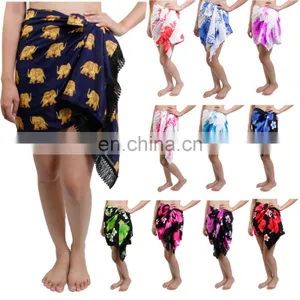 Lofbaz Women's Half Wrap Sarong With Fringe Swimsuit Beach thumbnail-1