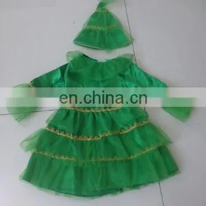 TZ-8710 Popular Unique Girls Children Christmas Tree Dress thumbnail-2