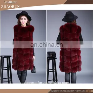 Plus Size Real Fox Fur Vest and Fur Coat With Multiple Color thumbnail-5