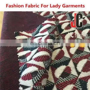 Durable Stretch Fabric Recycled Polyester Rayon Spandex T/R Yarn Dyed Jacquard Stretch Knit Fabric thumbnail-6