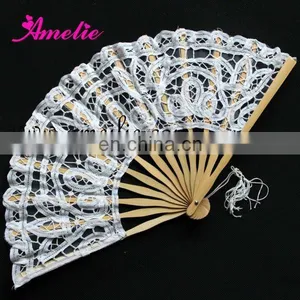 Plastic Lace Wedding Fan thumbnail-1